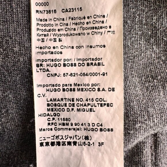 Hugo Boss Slim Fit Stretch Zip-Up Cardigan Sweater Long Sleeve Dark Grey - Picture 10 of 11